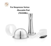 ICafilas pour Nespresso Vertuoline Plus capsule de café réutilisable Vertuo GCA1 Delonghi ENV135 filtre de dosette de recharge en acier inoxydable 70ml 1pod