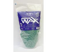 Ican London Perles de cire dure professionnelles - Pellets d'épilation à la cire sans rayures - Pas de bande nécessaire - Cire d'épilation sans douleur pour tout le corps (bleu mer, 500 g)