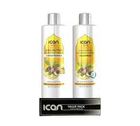 ican London Shea Butter Sulfate Free Cleansing Cream Shampoo + Sulfate Free Hydrating Cream Conditioner Duo Pack 500ml Each