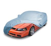 iCarCover Compatibilité : housse de voiture complète pour Ford Mustang Cabriolet, étanche, résistante aux intempéries, aux UV, à la neige, à la poussière, aux tempêtes et à l'extérieur avec sangles (année de construction 1987 à 1993)