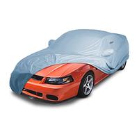 iCarCover Compatible avec Ford Mustang GT - Housse de protection complète pour voiture - Étanche - Toutes les conditions météorologiques, résistant aux UV, à la neige, à la poussière, aux tempêtes - Protection extérieure personnalisée avec sangles (année de construction 2004)