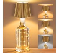 ICARE Lampe Bouteille LED avec Guirlande, Lampe Sans Fil Rechargeable USB-C