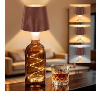 ICARE Lampe Bouteille LED avec Guirlande, Lampe Sans Fil Rechargeable USB-C