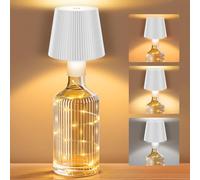 ICARE Lampe Bouteille LED avec Guirlande, Lampe Sans Fil Rechargeable USB-C