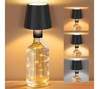 ICARE Lampe Bouteille LED avec Guirlande, Lampe Sans Fil Rechargeable USB-C