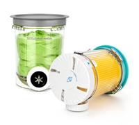 ICARE Lot de 2 pots pour Ninja Creami Swirl NC700 / NC701EU | 480 ml, avec couvercle, sans BPA, passent au lave-vaisselle, hermétiques et empilables