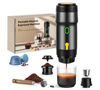 ICARE Machine à Café Portable, 3 en 1 pour Capsules et Café Moulu, Noir