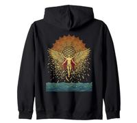 Icare mythologie Grecque tombante Mandala géométrique Soleil Sweat à Capuche