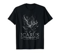 Icare Too Close to The Sun Mythic Fall Legend T-Shirt Graphique avec Valeur, Homme, Noir, M