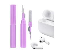 ICARER Kit Nettoyage pour AirPods 4 AirPods Pro 2 2022 AirPods 3 AirPods Pro AirPods 2 AirPods 1, 3 en 1 Kit de Nettoyage Multifonction pour écouteurs pour Apple AirPods iPhone Camera Keyboard-Violet