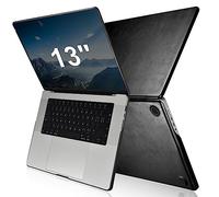 ICARERFAMILY étui en Cuir MacBook Pro 13 inch 2022-2016 Released M2 M1 A2338 A1989 A1706 A1708 A2159 A2289 A2251, étui Mince en Cuir Premium boîtier Protecteur, Dissipation Thermique - Noir