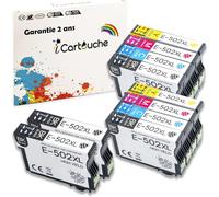 iCartouche Cartouche d'encre Compatible Pour Espon 502XL 502 XL Epson Expression Home XP-5100 XP-5105 XP-5150 XP-5155 Workforce WF-2860DWF WF-2865DWF WF-2880DWF WF-2885DWF WF2860 WF2865 (4BK 2C 2M 2Y)