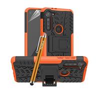 iCatchy Coque hybride résistante et résistante aux chocs pour Motorola Moto G8 Power (Orange)
