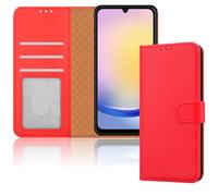 iCatchy Étui portefeuille en cuir pour Samsung Galaxy A25 avec support de visionnage, protection magnétique, protection RFID, compatible avec Samsung A25 (rouge)