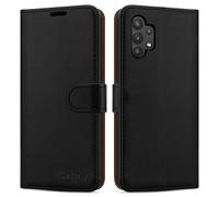 iCatchy Étui Portefeuille en Cuir pour Samsung Galaxy A32 5G avec Fonction Support et emplacements pour Cartes, Compatible avec Galaxy A32 (6,5") (Noir)