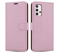 iCatchy Étui Portefeuille en Cuir pour Samsung Galaxy A32 5G avec Fonction Support et emplacements pour Cartes, Compatible avec Galaxy A32 (6,5") (Or Rose)