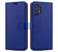 iCatchy Étui Portefeuille en Cuir pour Samsung Galaxy A32 5G avec Fonction Support et emplacements pour Cartes, Compatible avec Galaxy A32 (6,5") (Bleu)