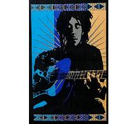 ICC Bob Marley Affiche 30 x 40 en Hippie Tapisserie Bohème Drapeau Psychédélique Cadeau Tenture Murale Dortoir Décor Couverture Tapisseries Hippie Rasta Reggie Collage Tapis Décoration Guitare Bleu