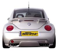 AUTO-STYLE Spoiler arrière compatible avec Volkswagen New Beetle 1997-2001, noire