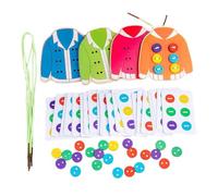 ICDKOYK 4 Lacets, Chaussures sensorielles pour Enfants, Jouet pour améliorer la Coordination œil-Main et la Patience, Tableau sensoriel pour Tout-Petits, Jouet éducatif pour motricité Fine, Aides