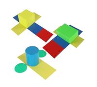 ICDKOYK Blocs géométriques Solides - Jeu éducatif pour Enfants - Apprentissage des mathématiques - Fournitures Scolaires pour la Maternelle et Le Primaire - Enseignement à Domicile