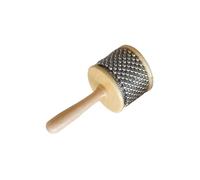 ICDKOYK Cabasa, hochet en bois, instrument de percussion éducatif avec perles métalliques, cadeau pour enfants, Diamètre 8.5 cm