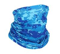 ICDKOYK Cache-cou col cagoule couvre-cou sans couture bandanas anti-poussière écharpes bouche en plein air pour le printemps cyclisme équitation, camouflage bleu