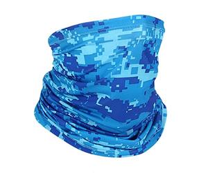 ICDKOYK Cache-cou col cagoule couvre-cou sans couture bandanas anti-poussière écharpes bouche en plein air pour le printemps cyclisme équitation, camouflage bleu
