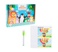 ICDKOYK Cartes des différences - Jeu de Recherche et de différences Amusant pour Enfants - Stimule la réflexion - Jouet Unique pour développer l'intelligence et la Concentration - Éducatif