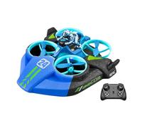 ICDKOYK Drone aéroglisseur télécommandé combinant Jeux Aquatiques, terrestres et aériens. Idéal pour Les Enfants, notamment dans Les piscines. Jouet, Électricité Unique, Bleu