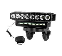 ICDKOYK Éclairage de vélo avec klaxon intégré, Facile à Installer, étanche et Multifonctionnel, réglable sur 6 Modes, type1