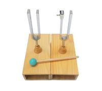ICDKOYK Ensemble de diapasons avec boîte de résonance en bois et étui résonance pour expérimentaux et outils pédagogiques tels que diapasons génération sonore