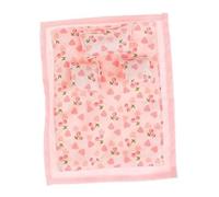 ICDKOYK Ensemble de literie Miniature pour Maison de poupée avec Accessoires réalistes Comprenant des oreillers matelassés Doux et Un Drap-Housse. pour poupées 15 cm (6 Pouces). , Rose