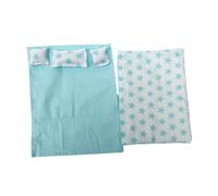 ICDKOYK Ensemble de literie Miniature pour Maison de poupée avec Accessoires réalistes Comprenant des oreillers matelassés Doux et Un Drap-Housse. pour poupées 15 cm (6 Pouces). , Bleu