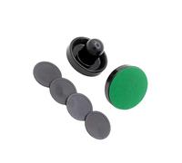 ICDKOYK Ensemble de Mini-poussoirs et palets de Hockey sur air, Petites Raquettes Hockey, 2 poussoirs Rouges, Les Dealers Noirs, 96 mm