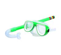 ICDKOYK Ensemble de plongée avec Tuba pour Enfants, Lunettes de plongée à Large, pour Sports Nautiques, garçons et Filles, Bleu, Vert, 35 x 15 x 6 cm