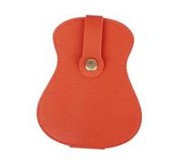 ICDKOYK Étui porte-médiators, cadeau pour guitaristes, élégant étui de rangement en cuir PU pour médiators acoustiques et électriques, pochette de rangement pour, Orange, 107 x 135 mm