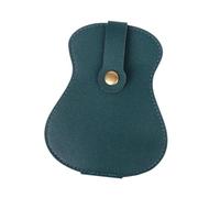 ICDKOYK Étui porte-médiators, cadeau pour guitaristes, élégant étui de rangement en cuir PU pour médiators acoustiques et électriques, pochette de rangement pour, Vert, 107 x 135 mm