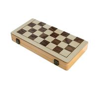 ICDKOYK Jeu d'échecs Pliable et Portable Alliant Bois et Rangement, offrant Un Choix Exceptionnel pour développer Ses compétences. Jeu de société 2 en 1, étui de Voyage, d'échecs pour débutants.