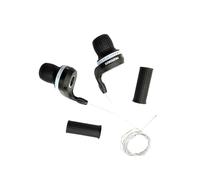 ICDKOYK Manettes de vélo à poignée torsadée noire, ensemble de 3x7 vitesses pour un contrôle amélioré des vitesses