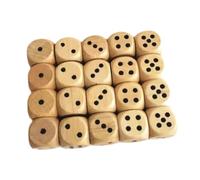 ICDKOYK Mini dés de Table, dés à Six Faces en Bois pour des Jeux de société captivants, Jeux rôle et événements Amusants. Ce Set Comprend 20 en Bois 20 mm avec Chiffres.