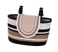 ICDKOYK Panier à vélo en corde de coton spéciale pour le rangement extérieur des vélos de cyclisme. Ce panier offre des options élégantes pour les cyclistes adultes, Brun, 29.5x18.5x16.5cm