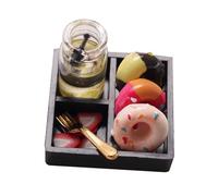 ICDKOYK Scène Miniature pour Maison de poupée et Panier de Rangement pour Desserts, Accessoires décoration durables et élégants. Fabriqué artisanalement. Décoration Miniature pour Maison poupée,