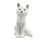 ICDKOYK Statue d'animal pour Sauvage réaliste et Unique, idéale pour décorer Votre Jardin Votre terrasse. Un Cadeau Parfait pour Les passionnés d'animaux, Adultes et Enfants, Renard Arctique