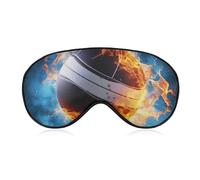 Ice and Fire Masque de volley-ball pour les yeux, masque de sommeil latéral léger, bandeau pour les yeux, coussinet nasal et bande élastique pour enfants, femmes et hommes