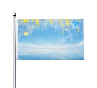 Ice and Snow World Drapeau double face 0,9 x 1,5 m - Bannière robuste pour décoration extérieure et de jardin, impression double face, facile à installer
