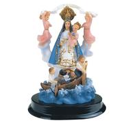 ICE ARMOR Statuette de Notre-Dame de la Charité de 12,7 cm de hauteur - Statue de Notre-Dame d'El Cobre - Décoration de bureau/maison/salon/table, cadeau parfait pour pendaison de crémaillère pour une