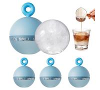 Ice Ball Maker Mold 4 Piece 6.5cm Reusable Non Stick Easy Release