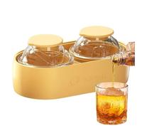 Ice Ball Maker Mold - Flexible Silicone Freezer Tray, Round Whiskey Ice Sphere Maker, Easy Release Large Forming Tool For Home Bar Kitchen Outdoor Camping Picnic Party Family Gatherings