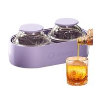 Ice Ball Maker Mold, Silicone Freezer Ice Kit, Whiskey Chill Sphere Maker Tool, Reusable Freeze Tray System, Bar Kitchen Outdoor Use, for Camping Picnic Party Family and Gathering